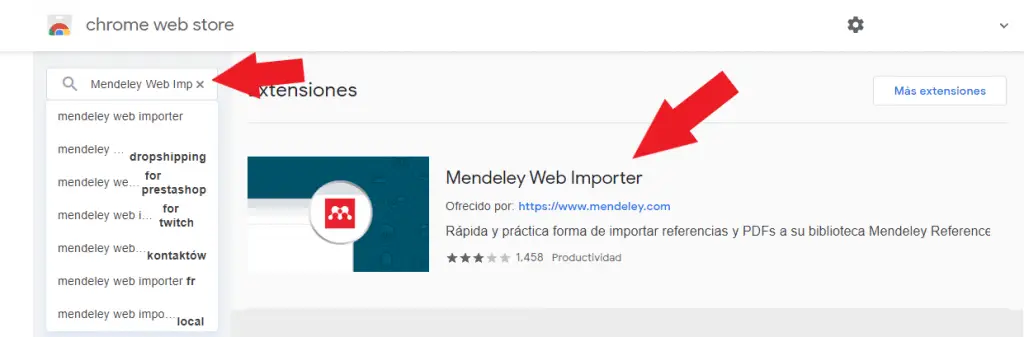 Mendeley Web Importer para Chrome